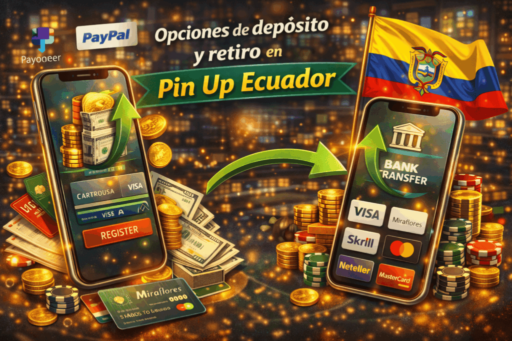 Opciones de depósito y retiro en